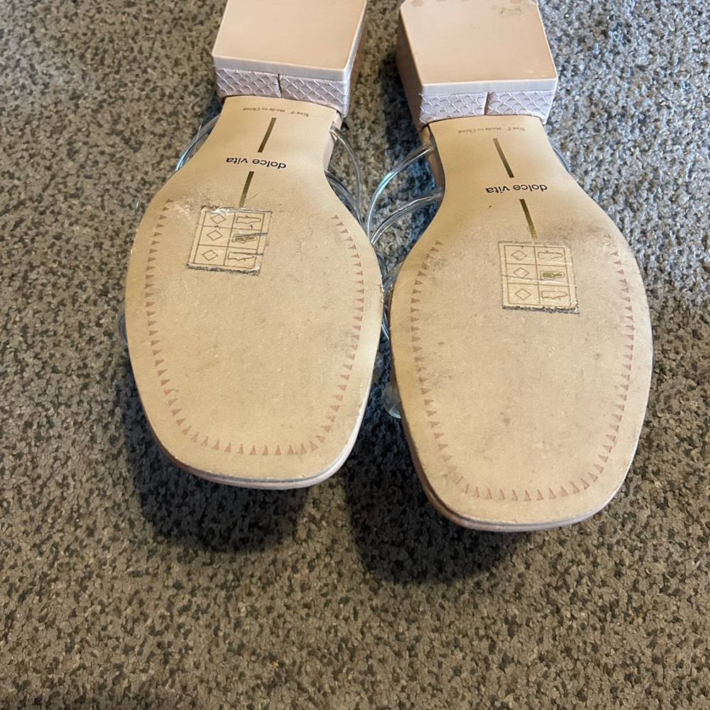 Dolce Vita Patsi clear criss cross strap flat sandals NWOT - Picture 7 of 7